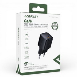 МЗП Acefast A118 PD30W GaN USB-C Single Port Black - Фото 1
