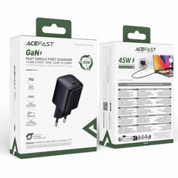 МЗП Acefast A119 PD45W GaN USB-C Single Port Black - Фото 1