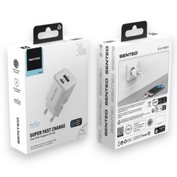 МЗП Senteo Z-10 1USB-C+1USB-A PD30W GaN QC3.0 18W White - Photo 1