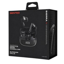Stereo Bluetooth Headset Senteo TWS Sierra 1 True ANC+ENC Black - Фото 1
