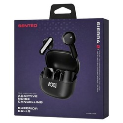 Stereo Bluetooth Headset Senteo TWS Sierra 2 True ANC+ENC Black - Фото 1