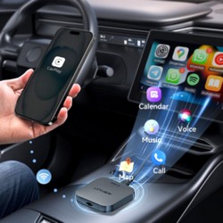 Автомобільний бездротовий CarPlay Acefast QC2 AI Box + Android auto wireless adapter Grey - Фото 5