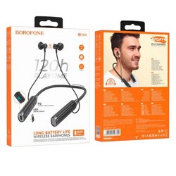 Stereo Bluetooth Headset Borofone BE64 Black - Фото 1