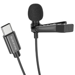 Мікрофон Borofone BFK11 Type-C Black - Фото 1
