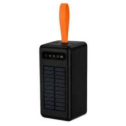 Power Bank Aspor A376 60000mAh Solar Outdoor Power 22.5W+20W 3 Cable Black - Photo 2