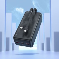 Power Bank Borofone BJ57B Graceful 22.5W+PD20W with cable 30000 mAh Black - Фото 3