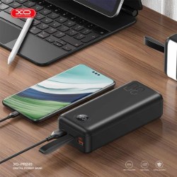 Power bank XO PR240 USB-C PD20W USB-A 22,5W з ліхтариком 30000 mAh Black - Photo 3