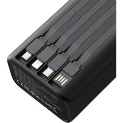 Power bank XO PR285 USB-C PD20W USB-A 22,5W з ліхтариком 30000 mAh Black - Photo 2