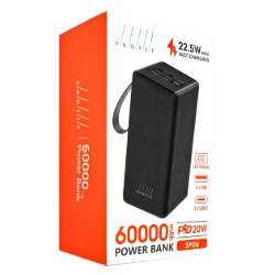 Power Bank Profit SP06 60000 mAh 22,5W+PD20W LED Black - Photo 3