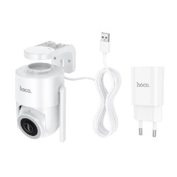 Камера для відеоспостереження Hoco D10 outdoor monocular PTZ HD camera White - Photo 4