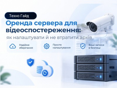 Оренда сервера для відеоспостереження: як налаштувати й не втратити архів